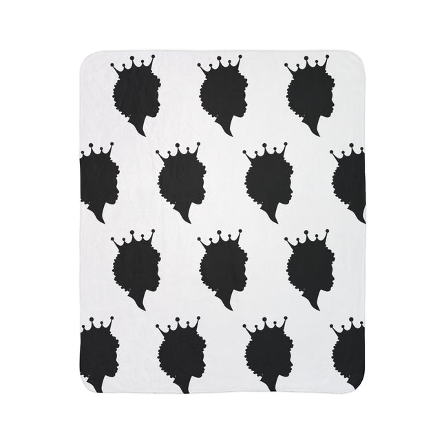 Crowned Silhouettes Cozy Throw