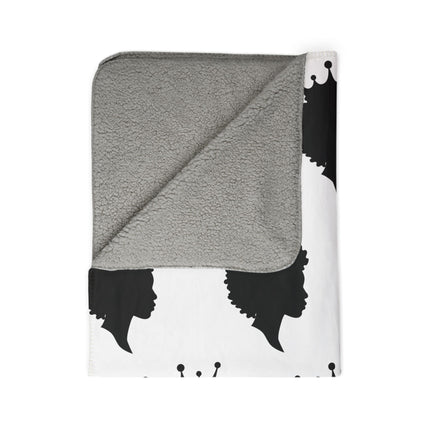 Crowned Silhouettes Cozy Throw
