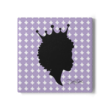 Crowned in Purple Ceramic Coaster