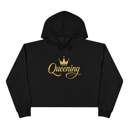 Queening Cropped Hoodie